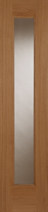 Oak Contemporary Clear Glazed Traditional Triple-Glazed Sidelights